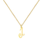 Load image into Gallery viewer, 18K Gold Heart Initial Necklace
