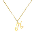 Load image into Gallery viewer, 18K Gold Heart Initial Necklace
