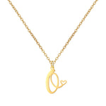 Load image into Gallery viewer, 18K Gold Heart Initial Necklace
