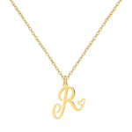 Load image into Gallery viewer, 18K Gold Heart Initial Necklace
