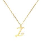 Load image into Gallery viewer, 18K Gold Heart Initial Necklace
