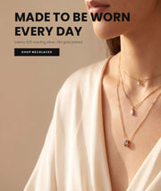 AJLuxe layered dainty gold-plated chain necklaces worn on the neck