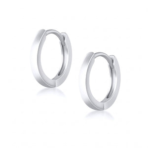 Silver Hoop Earrings — 925 Sterling Silver, Hypoallergenic, Minimalist