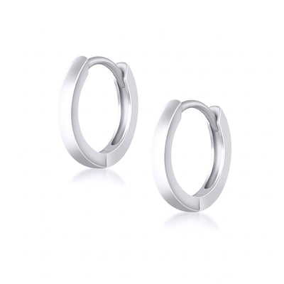 Silver Hoop Earrings — 925 Sterling Silver, Hypoallergenic, Minimalist
