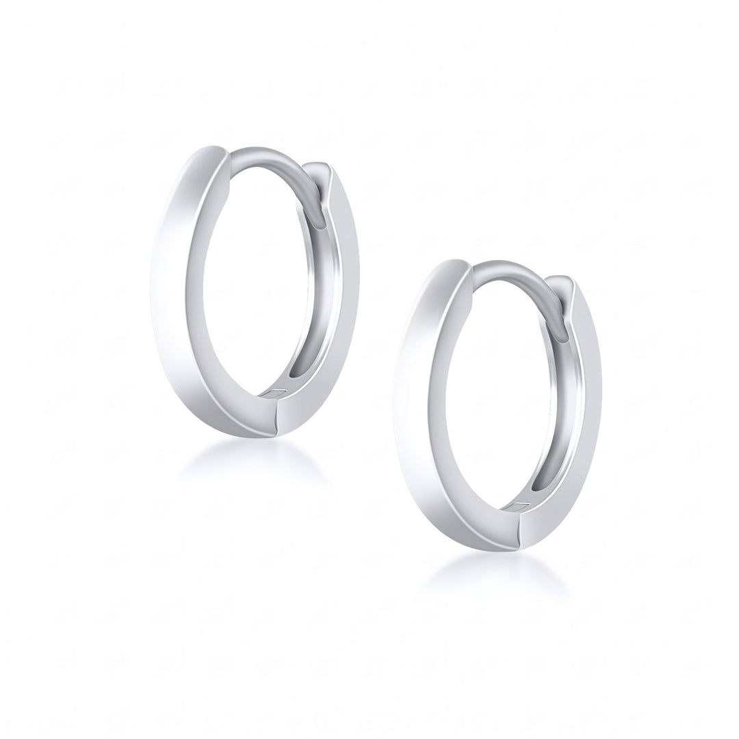 Silver Hoop Earrings — 925 Sterling Silver, Hypoallergenic, Minimalist