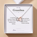 Lade Bild in die Galerieansicht, Interlocking Hearts Necklace gift box with To My Grandma message card
