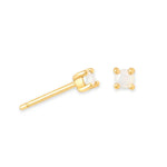 Load image into Gallery viewer, 18K Gold Plated 925 Silver Birthstone Stud Earrings - Mini Colored Zircon