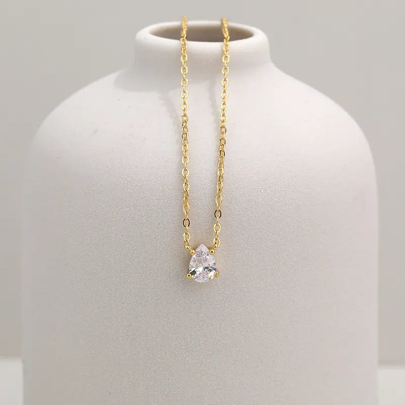 Citrine Water Drop Pendant Necklace