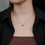 Load image into Gallery viewer, Emerald Water Drop Pendant Necklace