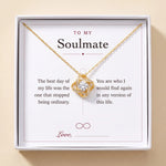 Lade Bild in die Galerieansicht, To My Soulmate gift message card included free with the Love Knot Necklace, gift boxed
