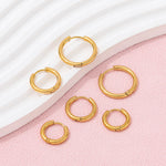 Load image into Gallery viewer, Trendy 18K Gold Plated Huggie Hoop Earrings - 2.5MM Thickness