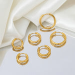 Load image into Gallery viewer, Trendy 18K Gold Plated Huggie Hoop Earrings - 2.5MM Thickness