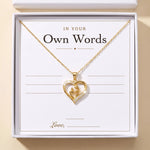 Load image into Gallery viewer, Mom Heart Necklace gift box, blank message card, write your own
