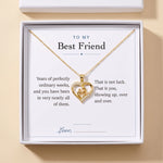 Load image into Gallery viewer, Mom Heart Necklace gift box with To My Best Friend message card
