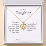 Load image into Gallery viewer, Mom Heart Necklace gift box with To My Daughter message card
