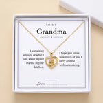 Load image into Gallery viewer, Mom Heart Necklace gift box with To My Grandma message card
