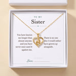 Load image into Gallery viewer, Mom Heart Necklace gift box with To My Sister message card
