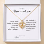 Load image into Gallery viewer, Mom Heart Necklace gift box with To My Sister-in-Law message card
