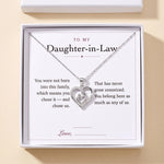 Lade Bild in die Galerieansicht, Mom Heart Necklace gift box with To My Daughter-in-Law message card

