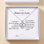 Lade Bild in die Galerieansicht, Mom Heart Necklace gift box with To My Sister-in-Law message card
