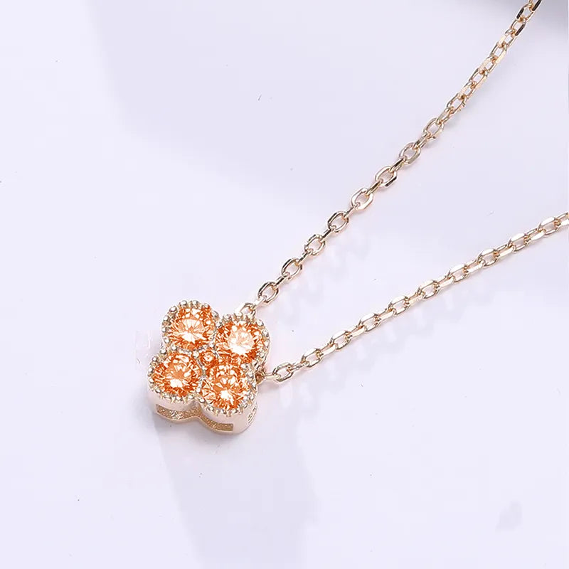 Dainty Birthstone Clover Necklace - S925 Silver