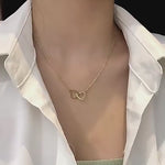 Load and play video in Gallery viewer, Double Heart Gold Plated Pendant Necklace
