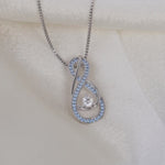 Load and play video in Gallery viewer, Blue Aquamarine Infinity Birthstone Necklace - March Gemstone
