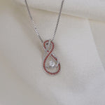 Load and play video in Gallery viewer, Garnet Red Infinity Birthstone Necklace - January Gemstone
