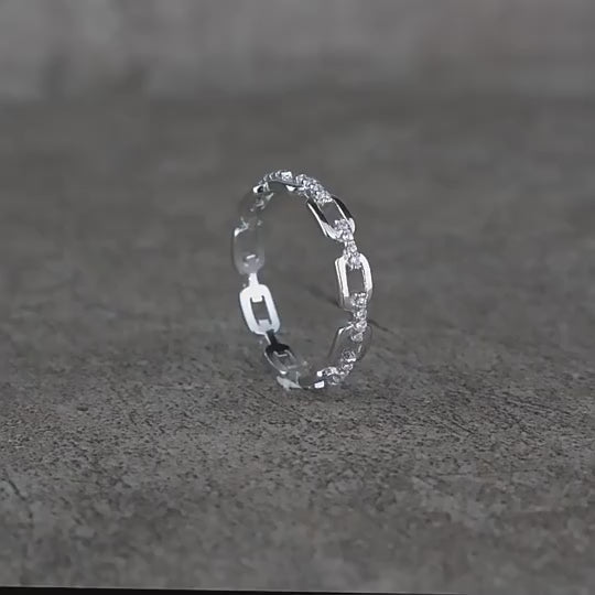 Sterling Silver Hip Hop Chain Rings – AJLuxe