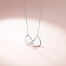 Double Love Heart Necklace for Women — 925 Sterling Silver, Layered Heart Pendant