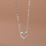 Load image into Gallery viewer, Dainty Circle Heart Necklace