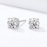 Round CZ Stud Earrings — 925 Sterling Silver, Hypoallergenic